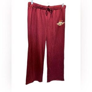 NWT Star Wars Plus Size Maroon Drawstring Waist Casual Pants “Grogu” - Size XXL